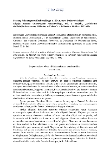 Statutes of Jagiellonian University of 23 March 1604 (Dobrocieski's Statutes).