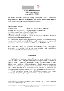 Decision of the Supreme Court of 5 June 1939, Shelfmark C II 1475/38