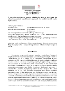 Decision of the Supreme Court of 15 April 1937, Shelfmark II C 2993/36