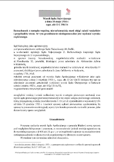 Wyrok Sądu Najwyższego z dnia 30 maja 1934 r. sygn. akt II C 398/34