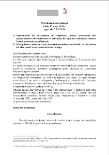 Wyrok Sądu Najwyższego z dnia 29 maja 1934 r. sygn. akt C II 421/34