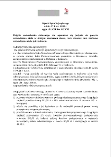 Decision of the Supreme Court of 27 July 1933, Shelfmark C II Rw 1453/33