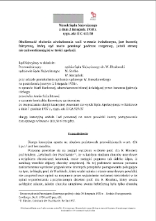 Wyrok Sądu Najwyższego z dnia 2 listopada 1938 r. sygn. akt II C 413/38