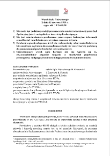 Decision of the Supreme Court of 15 June 1939, Shelfmark II C 2699/38