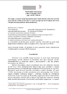 Decision of the Supreme Court of 22 August 1939, Shelfmark II C 2891/38