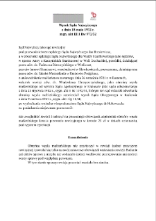 Decision of the Supreme Court of 18 May 1932, Shelfmark III 1 Rw 973/32