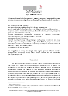 Decision of the Supreme Court of 5 June 1923, Shelfmark III RW 1097/22