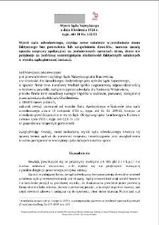 Decision of the Supreme Court of 8 April 1924, Shelfmark III Rw 152/23