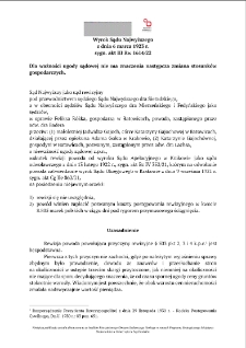 Wyrok Sądu Najwyższego z dnia 6 marca 1923 r. sygn. akt III Rw 1614/22