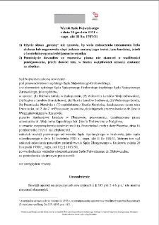 Decision of the Supreme Court of 25 December 1931, Shelfmark III Rw 1707/31