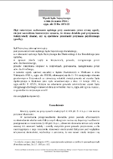 Decision of the Supreme Court of 26 March 1924, Shelfmark III Rw 1871/22