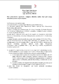 Decision of the Supreme Court of 30 December 1932, Shelfmark III Rw 1905/32