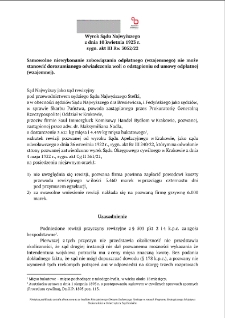 Decision of the Supreme Court of 10 April 1923, Shelfmark III Rw 3052/22