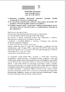 Wyrok Sądu Najwyższego z dnia 22 grudnia 1932 r. sygn. akt III Rw 1802/32