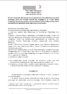 Decision of the Supreme Court of 13 February 1923, Shelfmark III Rw 1391/22