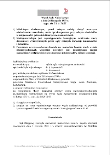 Decision of the Supreme Court of 26 November 1937, Shelfmark II C 1171/37