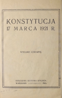 Ustawa z dnia 17 marca 1921 r. Konstytucja Rzeczypospolitej Polskiej