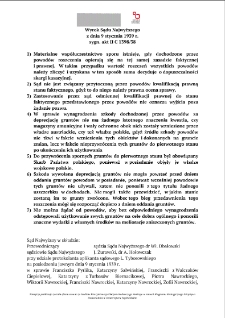 Decision of the Supreme Court of 9 January 1939, Shelfmark II C 1398/38