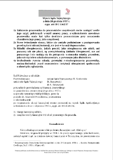 Decision of the Supreme Court of 20 December 1937, Shelfmark II C 1562/37