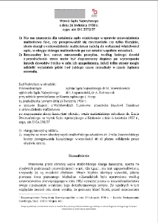 Decision of the Supreme Court of 26 April 1938, Shelfmark II C 2372/37