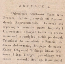 Constitution of Free City of Krakow of September 11, 1818