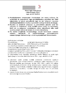 Wyrok Sądu Najwyższego z dnia 8 lutego 1936 r. sygn. akt II C 2629/35
