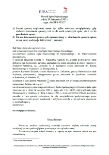 Decision of the Supreme Court of 29 November 1927, Shelfmark III R 855/27