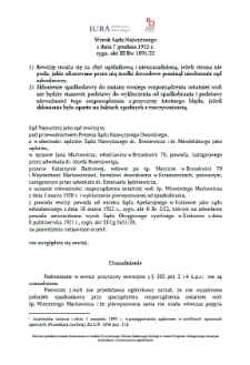 Decision of the Supreme Court of 7 December 1922, Shelfmark III Rw 1891/22