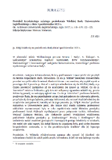 Protokół trzydziestego szóstego posiedzenia Wielkiej Rady Uniwersytetu Jagiellońskiego z dnia 5 października 1821 r.