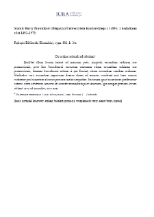 De ordine sedendi ad tabulam (wersja rkp. Biblioteki Kórnickiej, sygn. 802)