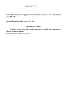 De recedentibus a mensa (wersja rkp. Biblioteki Kórnickiej, sygn. 802)