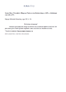 De lectione ad mensam (wersja rkp. Biblioteki Kórnickiej, sygn. 802)