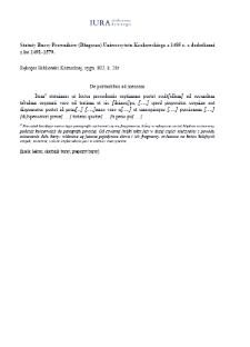 De portantibus ad mensam (wersja rkp. Biblioteki Kórnickiej, sygn. 802)