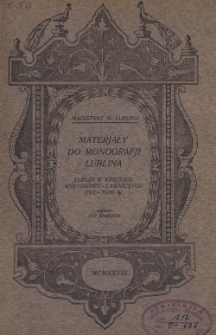 Lublin w księgach wójtowsko-ławniczych XVII-XVIII w.