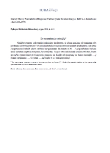 De suspendendis a tabula (Academy of Sciences (PAN) Kórnik Library, 802)