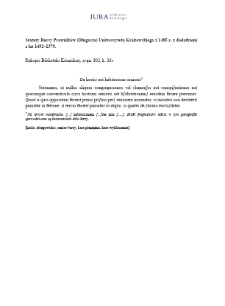 De hostio aut habitacione senioris (wersja rkp. Biblioteki Kórnickiej, sygn. 802)