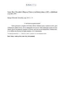 Speciale de servitoribus communitatis (wersja rkp. Biblioteki Kórnickiej, sygn. 802)