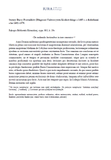 Resolution of the University of Krakow of March 1, 1492 (Academy of Sciences (PAN) K&oacute;rnik Library, 802)