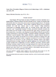 Resolution of the University of Krakow of December 14, 1499 (Academy of Sciences (PAN) K&oacute;rnik Library, 802)