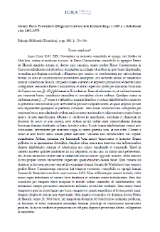 Uchwała Uniwersytetu Krakowskiego z 19 listopada 1501 r. (wersja rkp. Biblioteki Kórnickiej, sygn. 802)
