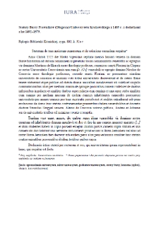 Resolution of the University of Krakow of January 27, 1523 (Academy of Sciences (PAN) Kórnik Library, 802)