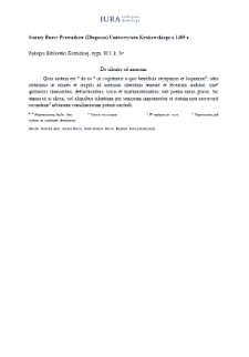 De silentio ad mensam (Academy of Sciences (PAN) K&oacute;rnik Library, 815)