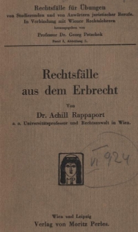 Rechtsf&auml;lle aus dem Erbrecht