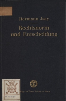 Rechtsnorm und Entscheidung
