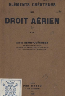 Éléments créateurs du droit aérien