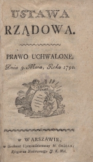 Ustawa rządowa z dnia 3 maja 1791 r.