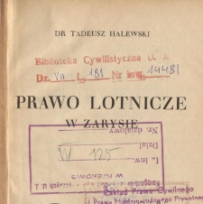 Prawo lotnicze w zarysie