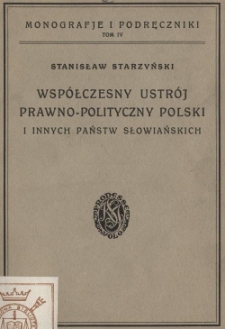 Wsp&oacute;łczesny ustr&oacute;j prawno-polityczny Polski i innych państw słowiańskich