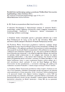 Minutes of the Ninety-Fifth Session of the Great Council of the Jagiellonian University of 6 April 1832