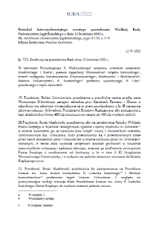 Minutes of the Ninety-Sixth Session of the Great Council of the Jagiellonian University of 12 April 1832